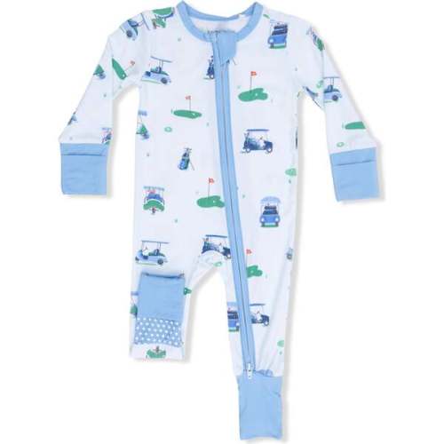 Convertible Romper, Vintage Golf Carts Blue - Angel Dear | Maisonette