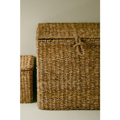 SEAGRASS STORAGE BASKET WITH LID