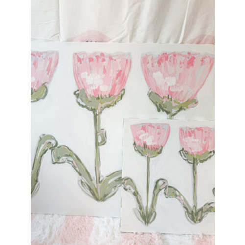 Reworked Prints of Classic Tulip Trio | Watercolors by Korry 30x40