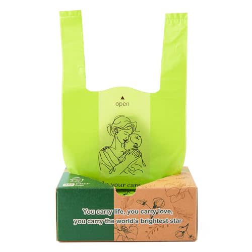 Diaper Bags Disposable for Baby, 300 Count Dirty Disposable Diaper Sacks, Easy-Tie Handles, Sanitary Napkin Disposal Bag, Diaper Disposal or Pet Waste Bags,Rainbow