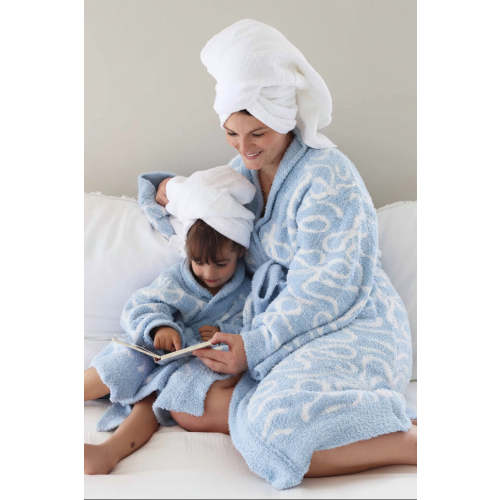 CuddleLane™ Adult Robe | Blue-tiful Bows