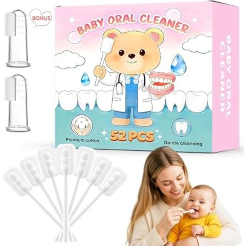 Baby Tongue Cleaner, Newborn Toothbrush Disposable Oral Cleaner 52Pcs