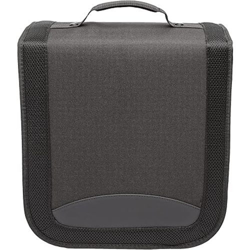 Amazon Basics Polyester CD/DVD Portable Storage Binder with Handle, 400-Capacity, Black