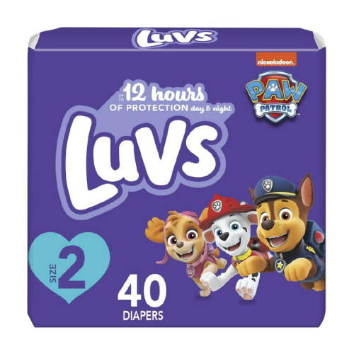 Luvs Diapers - Size 2, 40 Count, Paw Patrol Disposable Baby Diapers RDD17