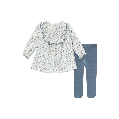 Ruffle Dress and Tights Set