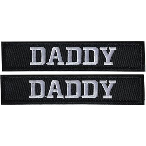 Daddy Tactical Morale Patches, Morale Patch for Dad, Hook and Loop Fastener Patch for Hats, Coats, Diaper Bags, Lunch Bags