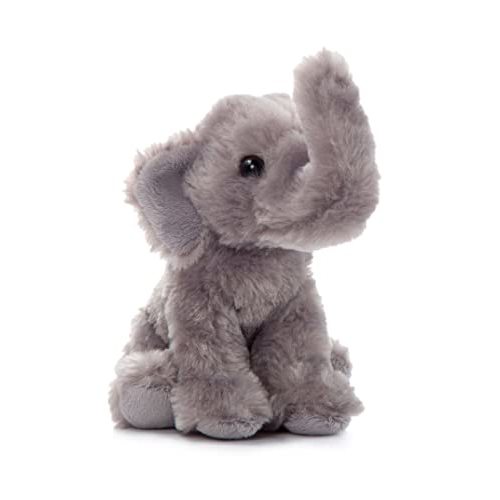 The Petting Zoo Elephant Stuffed Animal Plushie, Babiez, Kids Gifts, 6 in | Wild Onez Elephant Realistic Wildlife Animals by Zoologee. Great Toys for Girls and Boys. Plush Gifts for Kids