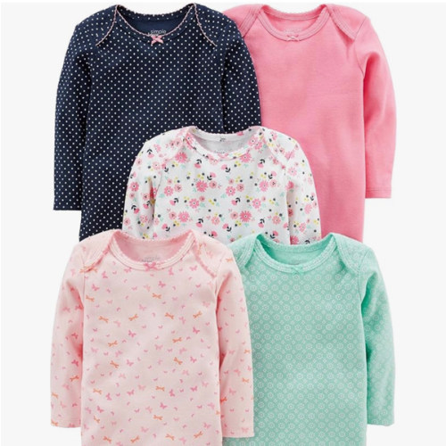 Simple Joys by Carter's Baby Girls 5-pack Long-sleeve Bodysuit