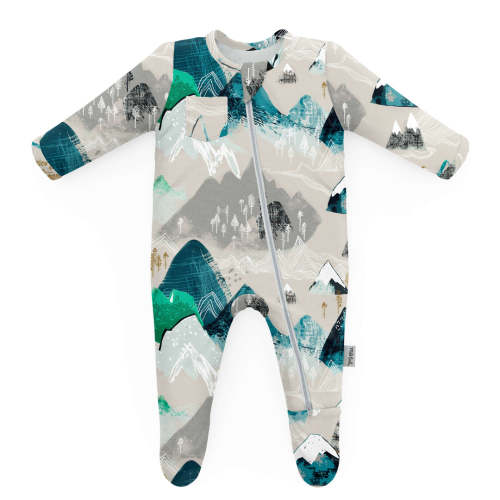 Softest Baby Pajamas- Rocky Mountains