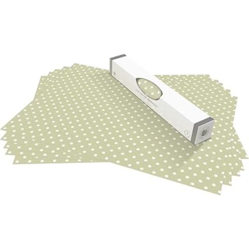 The Master Herbalist UNSCENTED & Wipe Clean Drawer Liners in a SAGE Green Polka DOT Design | Perfect for Kitchen Drawers, All Shelves, Cupboards & Cabinets | Made in The UK