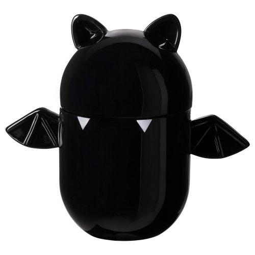 KUSTFYR Bowl with lid - bat black 7 ½ "