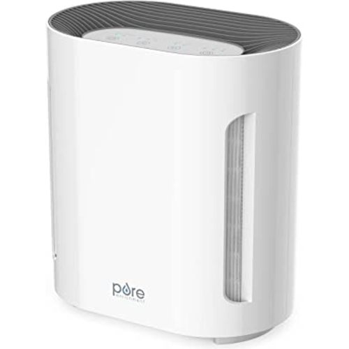 Pure Enrichment PureZone Air Purifier for Bedroom & Living Room, 4-Stage Filtration & UV-C Light, H13 HEPA Filter Helps Remove Bacteria, Pet Hair Dander, Allergens, Germs, Smoke, Dust (White)