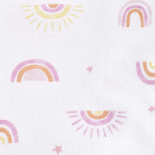 HALO SleepSack Swaddle, 100% Cotton, Sunshine Rainbows, Newborn Girls, 0-3 Months