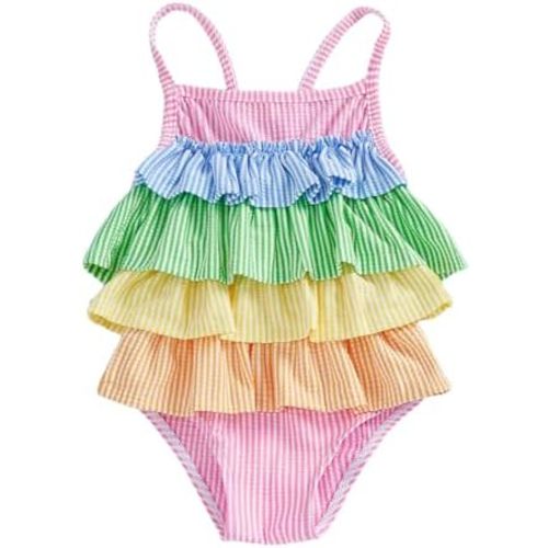 Socutebabe Toddler Girl Swimsuit Strawberry Sleeveless One Piece Swimsuit Romper Dress Baby Bathing Suit Beach Rash Guard