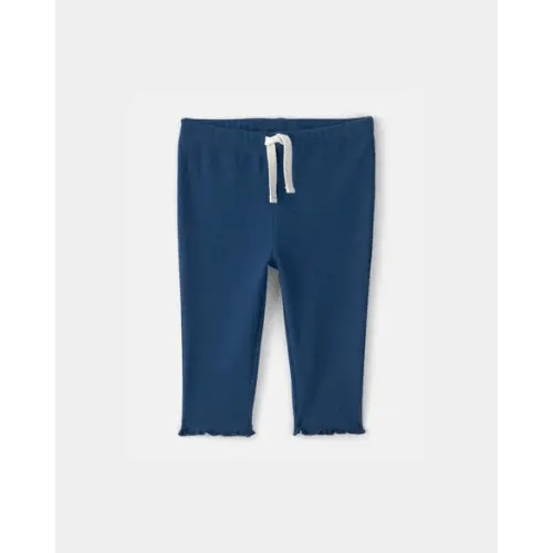Baby Girl Rib Pants - Navy Blue | Carter's