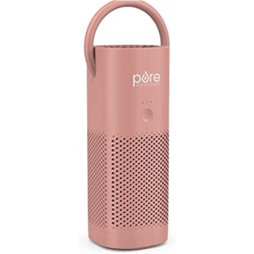 Pure Enrichment® PureZone™ Mini Portable Air Purifier - Cordless True HEPA Filter Cleans Air & Eliminates 99.97% of Dust, Odors, & Allergens Close to You - Cars, School, & Office (Blush)