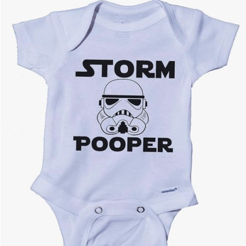 Ink Trendz STORM POOPER TROOPER Themed Baby Onesie® Bodysuit Romper