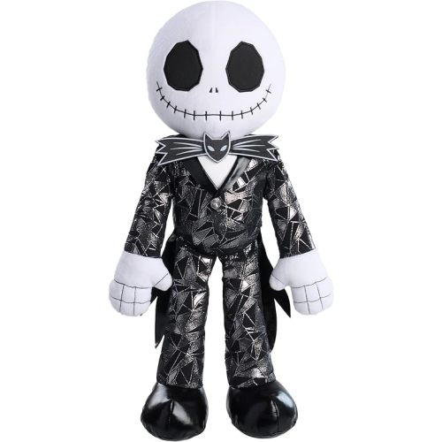 Disney Tim Burton's The Nightmare Before Christmas Large 19-inch Jack Skellington Plush Stuffed Animal, Mettalic Finish, Soft Toys for Fans, Girls, Boys, Kids Ages 3 and Up by Just Play