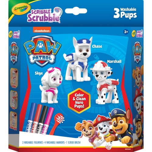 Crayola Scribble Scrubbie PAW Patrol Toy, 3 Ct, Creative Play Activity, Chase, Marshall, Skye, Coloring Gift for Kids, 3+
