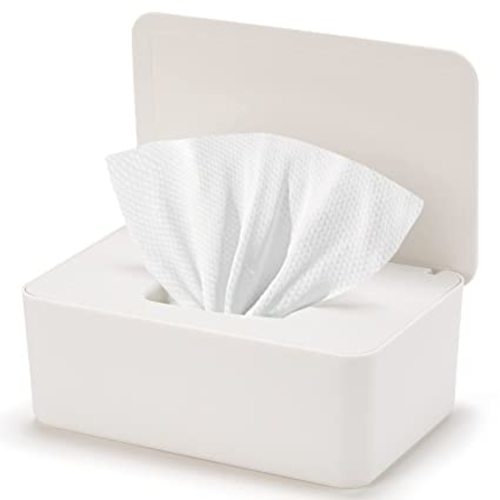 Baby Wipes Dispenser, Wipe Holder for Baby & Adult,Keeps Wet Tissue Fresh, Non-Slip Wipes Case, Flushable Wipe Container with Sealing Design Lid