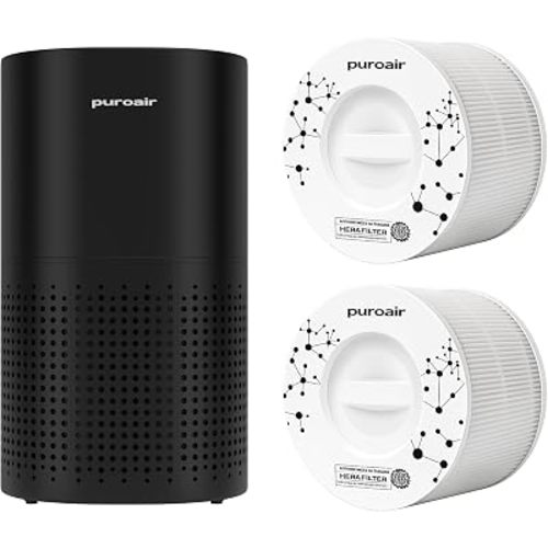 PuroAir 240 HEPA Air Purifier + Air Filter Bundle (2 Replacement Filters)