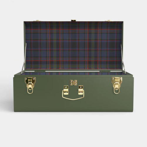 Petite Trunk - Green - PK Plaid / Embroidery