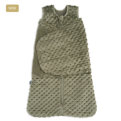 Halo Olive Green Plushy Dot Swaddle - Small