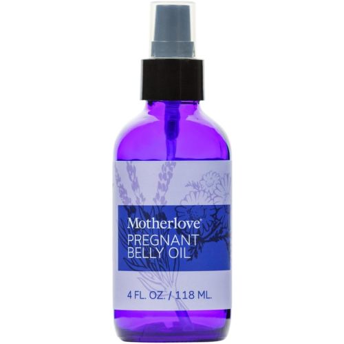 Motherlove Pregnant Belly Oil (4 oz) Natural Moisturizer to Soothe Itchy Skin & Prevent Stretch Marks—Non-GMO, Organic Herbs, Vegan