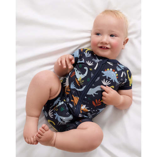 Navy Jurassic Jungle Shorty Zippy