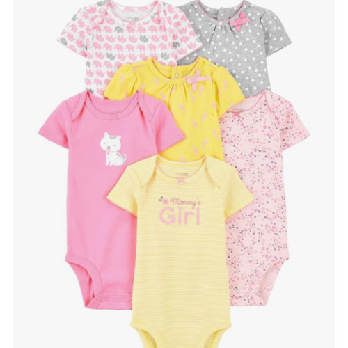 Simple Joys by Carter's Baby-Girls 6-Pack Short-Sleeve Bodysuit