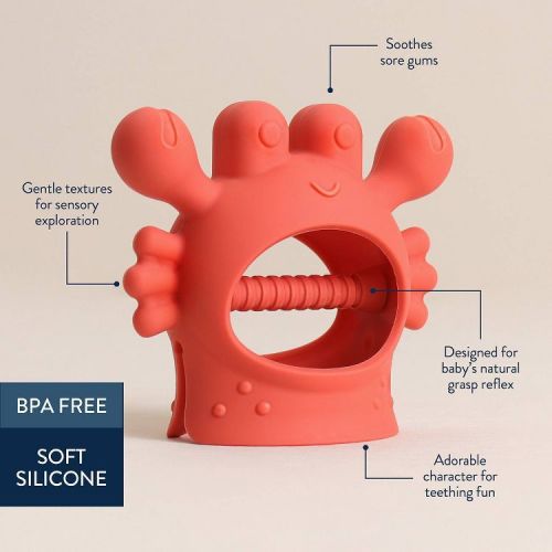 Itzy Ritzy Bitzy Grip Baby Teether, 4th of July - Crab