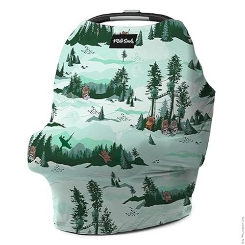 Milk Snob Star Wars Original 5-in-1 Cover - Nursing Cover for Breastfeeding - Baby Car Seat Cover, Carseat Canopy & Stroller - Essential All-in-One Cover - Gift for Mom, Baby (Endor Escape)