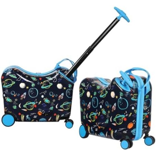 Travel To Space Ride-On 18" Suitcase For Kids & Toddlers