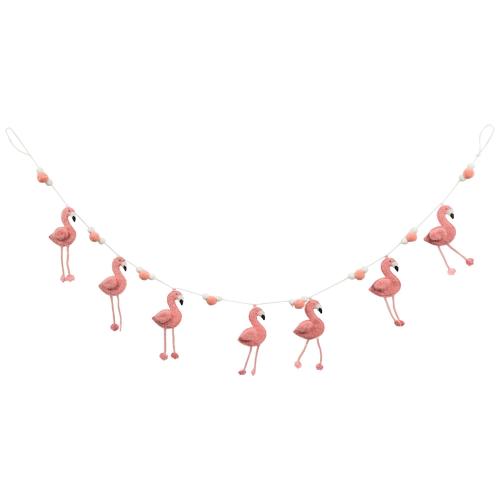 Flamingo &amp; Pom Pom Garland