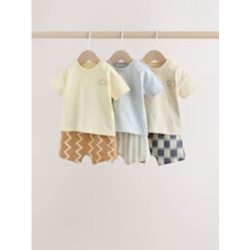 Buy Grey/Blue Wave Print Tops and Shorts Baby Set 6 Piece (0mths-3yrs) from Next USA
