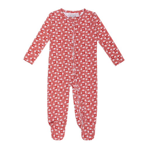 baby holiday bloom pima footie