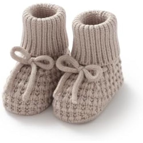 Neiwech Baby Booties Newborn First Walkers Knit Bootie Cozy Warm Soft Sock Shoes for Infant Boys Girls