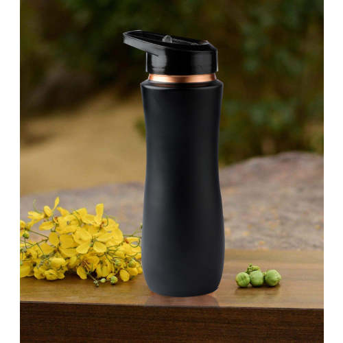 Copper Sipper Bottle (Black) – Perilla Home