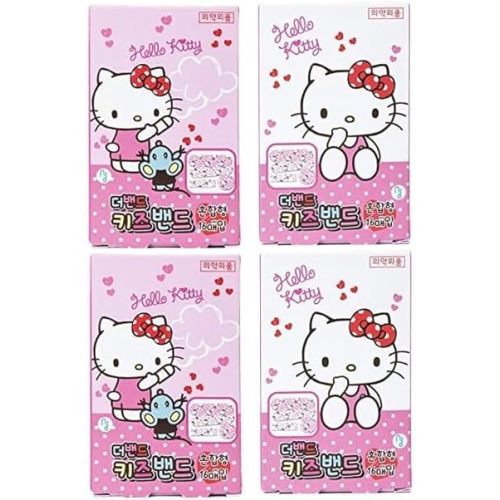 Hello Kitty Band First Aid Tape Bandages : 64pcs (4 Boxes)
