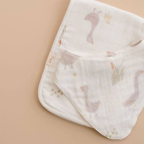 Charlie 3 pc. Goose Muslin Bandana Bibs | Crane Baby