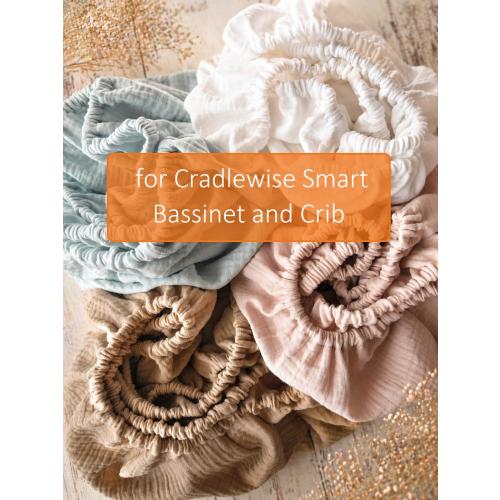 Baby Cradlewise Muslin Sheet: Organic Cotton Fitted Crib Sheets