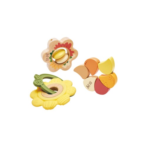 Artful Flowers Rattle Trio, One Size