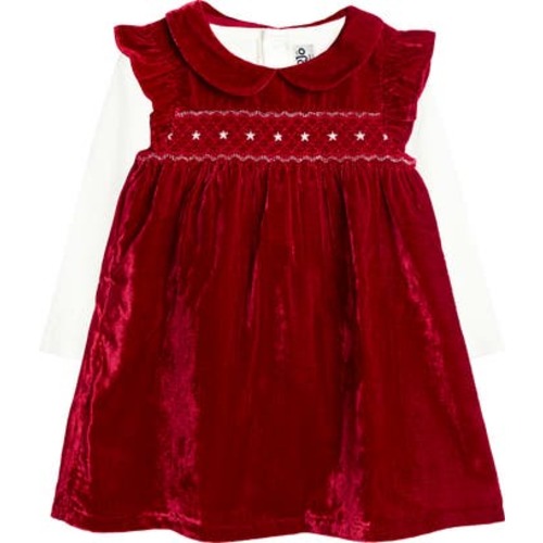 Velvet Dress & Long Sleeve Bodysuit Set