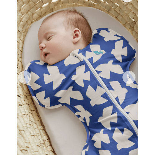 Swaddle Up™ 1.0 TOG Cotton Cobalt Paperbirds