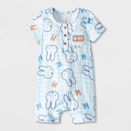 Baby Boys' Miffy Printed Romper - Blue 3-6M