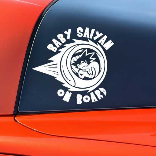 Dragon Ball Z Baby On Board Sticker Saiyan Decal Infant Safety Car Window Sign For Parents To Be Newborn Gift Sign Baby Shower Present