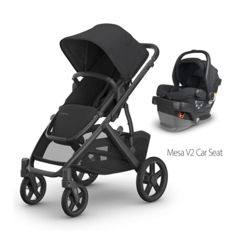 UPPAbaby Vista V3 Stroller + Aria / Mesa V3 / Mesa V2 Car Seat Travel System (Color: Jake)