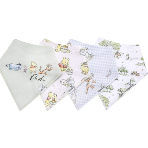 4 Pack Baby Bandana Bibs - Hundred Acre Wood