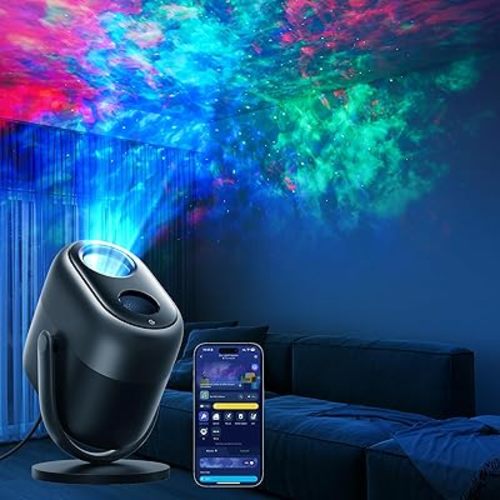 Govee Star Projector Lights, 7-Zone Colorful Nebula Effect, Work with Matter, 540ft² Coverage, LED Ceiling Lights for Bedroom, 50+ Scenes, 18 White Noise, Room Decor, Gifts for Kids, Sleep Lamp