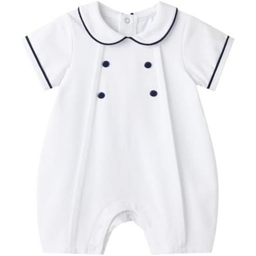 pureborn Baby Boy Romper Cotton One-Piece Summer Outfit 0-24 Months